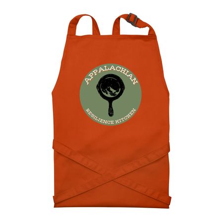 ARK Logo Apron, a Orange Recycled Bib Apron