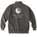 Crane Tiger Zip up Sweat Shirt, a Pepper Comfort Colors Quarter Zip Pullover (back-view)