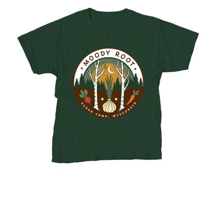 Moody Root Farm Merch, a Forest Green Youth Unisex Tee