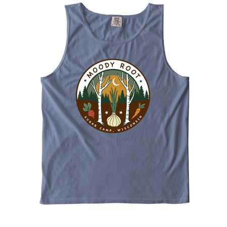 Moody Root Farm Merch, a Blue Jean Comfort Colors Tank Top