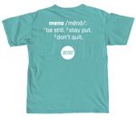 Meno Wear (Definition), a Seafoam Comfort Colors Unisex Tee (back-view)