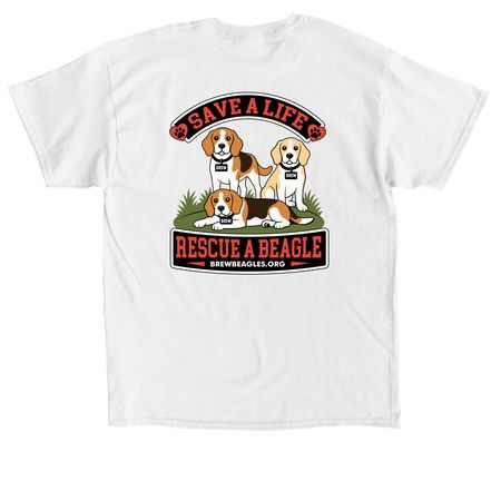 Save a Life - Back Design, a White Classic Unisex Tee