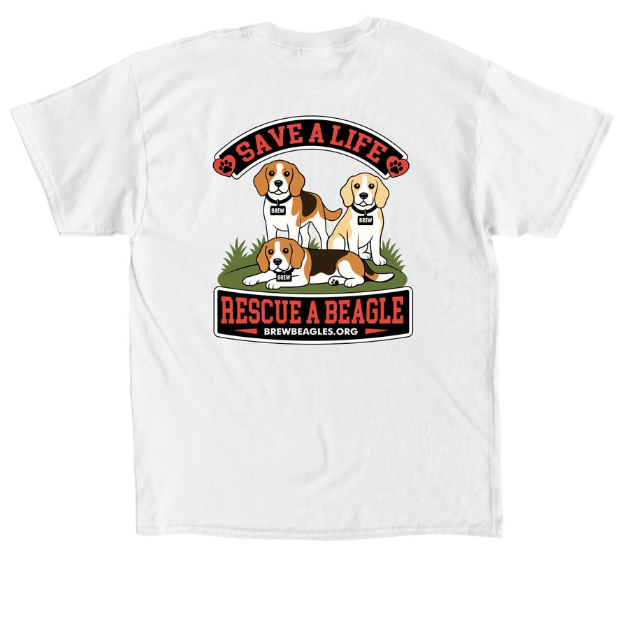 Save a Life - Back Design, a White Classic Unisex Tee