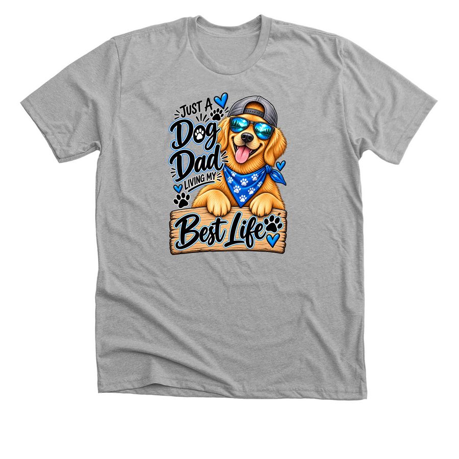 Dog Dad, a Athletic Heather Premium Unisex Tee