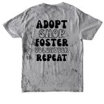 Rescue Routine Tee, a Smoke Comfort Colors Colorblast Tee (back-view)