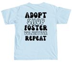 Rescue Routine Tee, a Chambray Comfort Colors Unisex Tee (back-view)
