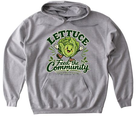 Lettuce Feed the Community, a Sport Grey Gildan Softstyle Pullover Hoodie