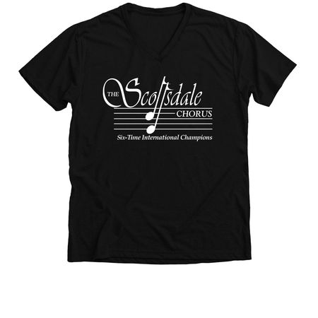 Scottsdale Chorus, a Solid Black Blend Premium V-Neck Tee