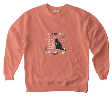 Thrifted Trinkets - Tuxedo, a Terracotta Comfort Colors Crewneck Sweatshirt
