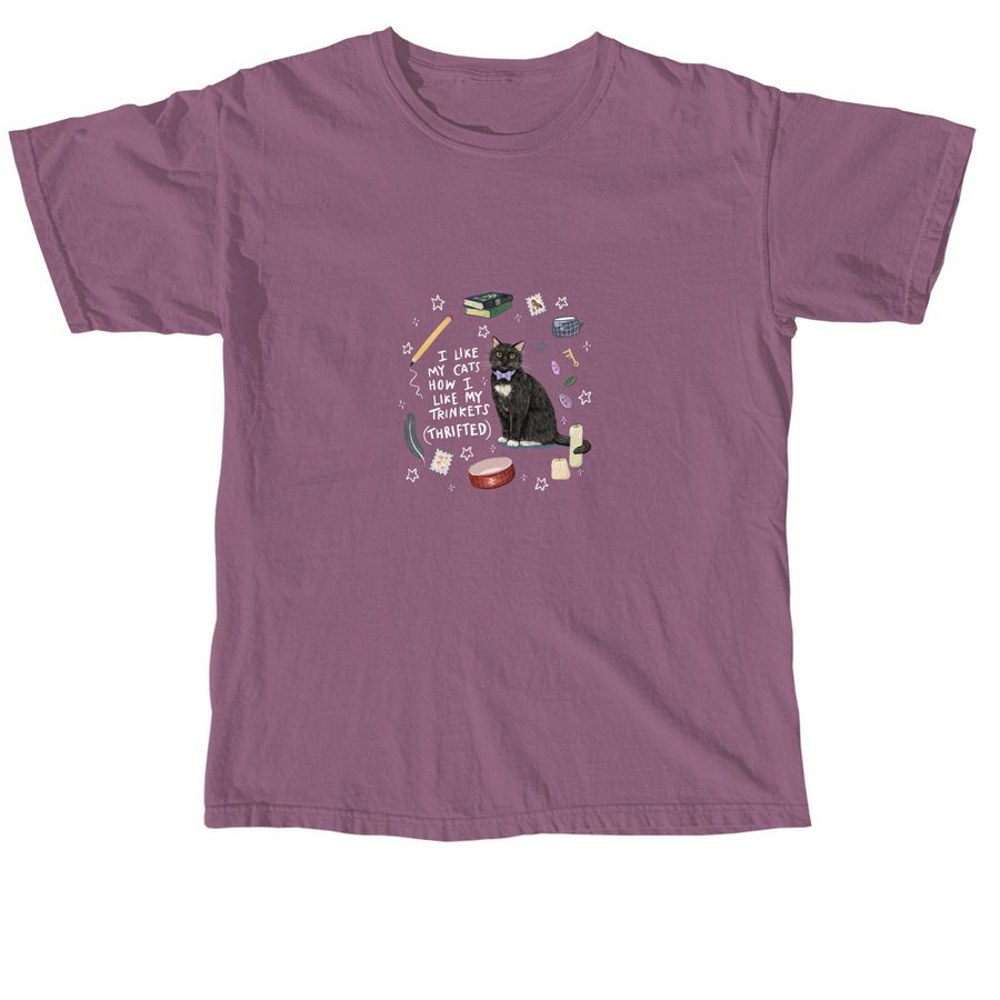 Thrifted Trinkets - Tuxedo, a Berry Comfort Colors Unisex Tee