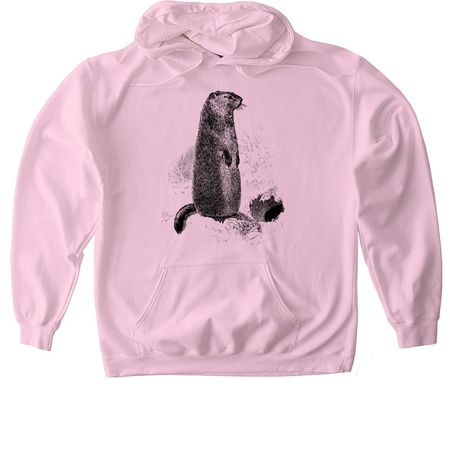 Respect the Locals - Groundhogs, a Light Pink Gildan Softstyle Pullover Hoodie