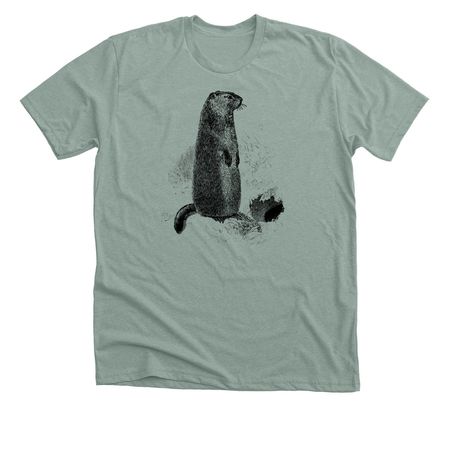 Respect the Locals - Groundhogs, a Heather Sage Premium Unisex Tee