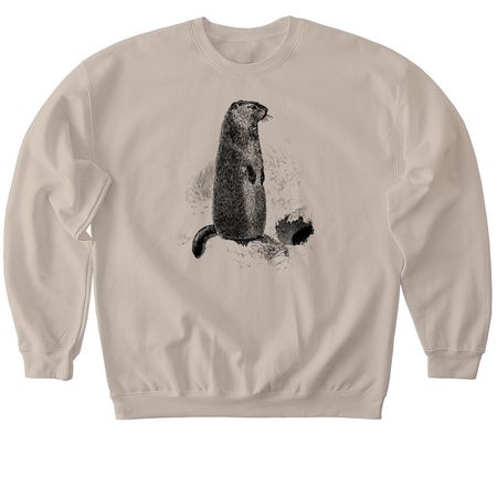 Respect the Locals - Groundhogs, a Sand Softstyle Crewneck Sweatshirt
