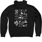 Class of 2026, a Black Zip Up Hoodie (back-view)
