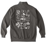 Class of 2026, a Pepper Comfort Colors Quarter Zip Pullover (back-view)