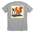 The Squirrel T-Shirt, a Athletic Heather Premium Unisex Tee (back-view)