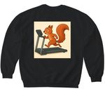 The Squirrel T-Shirt, a Black Softstyle Crewneck Sweatshirt (back-view)