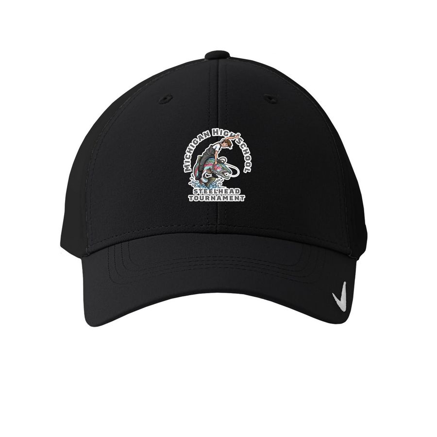 Michigan High School Steelhead Tournament - M, a Black Printed Nike Dri-FIT Legacy Performance Cap