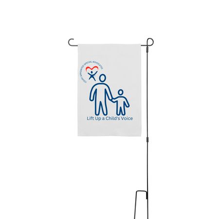 Lift Up A Child's Voice Flag, a White 12" x 18" Yard Flag with Stake