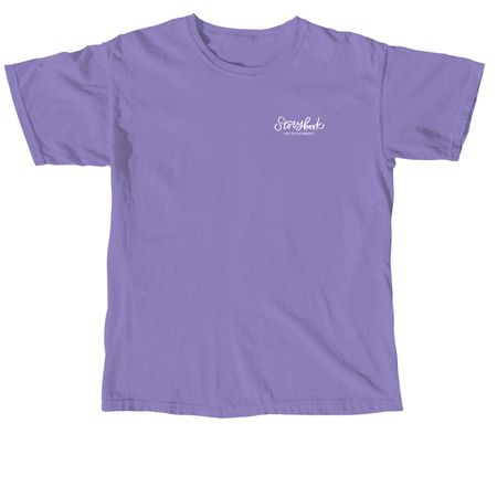Storybook Entertainment Plain Logo, a Violet Comfort Colors Unisex Tee