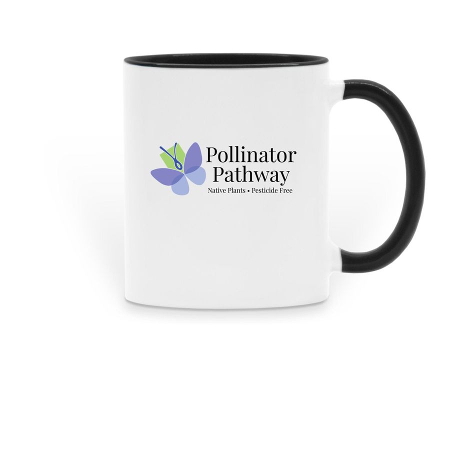 Pollinator Pathway Mug, a Black Two-Tone Ceramic Mug