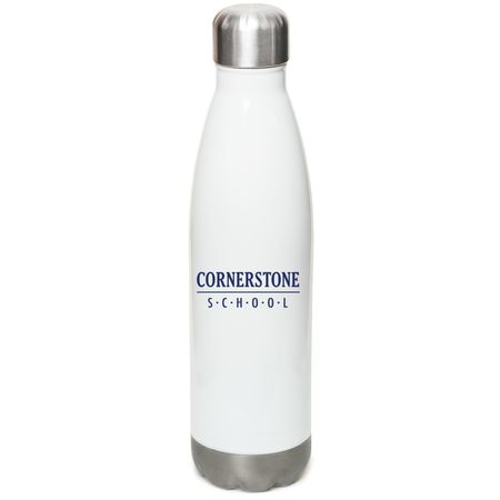 Cornerstone Chill, a White Stainless Steel Water Bottle