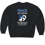 I like dogs and 3 people, a Black Softstyle Crewneck Sweatshirt (back-view)