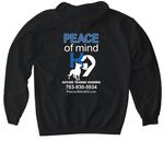 I like dogs and 3 people, a Black Gildan Softstyle Pullover Hoodie (back-view)