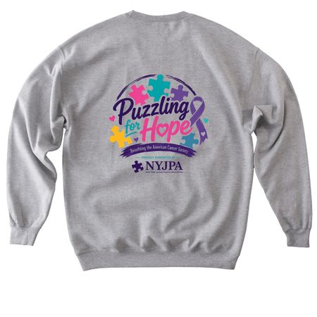 Puzzling For Hope, a Sport Grey Softstyle Crewneck Sweatshirt