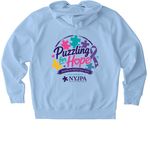 Puzzling For Hope, a Blue Soul Stanley/Stella Unisex Cultivator 2.0 Zip Up Pullover Hoodie (back-view)