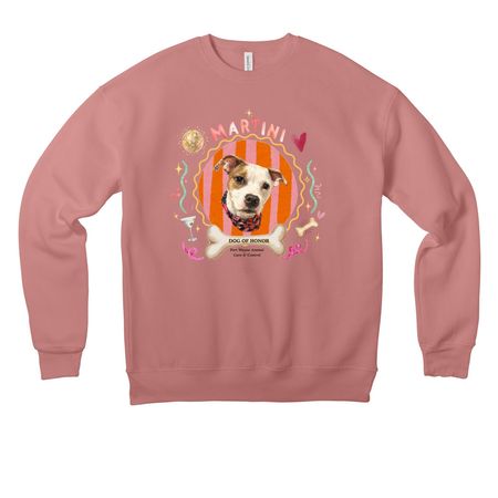 Dog of Honor Martini - Pink Design, a Mauve Premium Drop Shoulder Sweatshirt