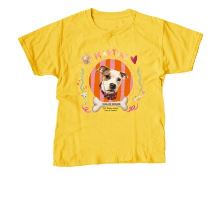 Dog of Honor Martini - Pink Design, a Daisy Youth Unisex Tee