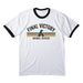 Final Victory Retro Ringer Tees, a White/ Jet Black Cotton Ringer Tee