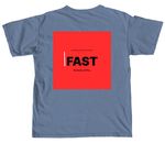 CPF/FAST No Smoke. All Fire., a Blue Jean Comfort Colors Unisex Tee (back-view)