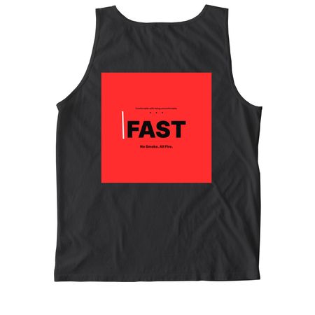 CPF/FAST No Smoke. All Fire., a Black Comfort Colors Tank Top