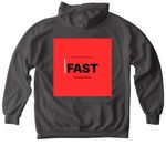 CPF/FAST No Smoke. All Fire., a Pepper Comfort Colors Pullover Hoodie (back-view)