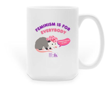 Feminism is for Everybody Possum--mug, a White Large Coffee Mug