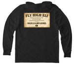 FLY HIGH ELI, a Space Black Allmade Eco Triblend Hoodie Tee (back-view)