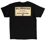 FLY HIGH ELI, a Black Classic Unisex Tee (back-view)