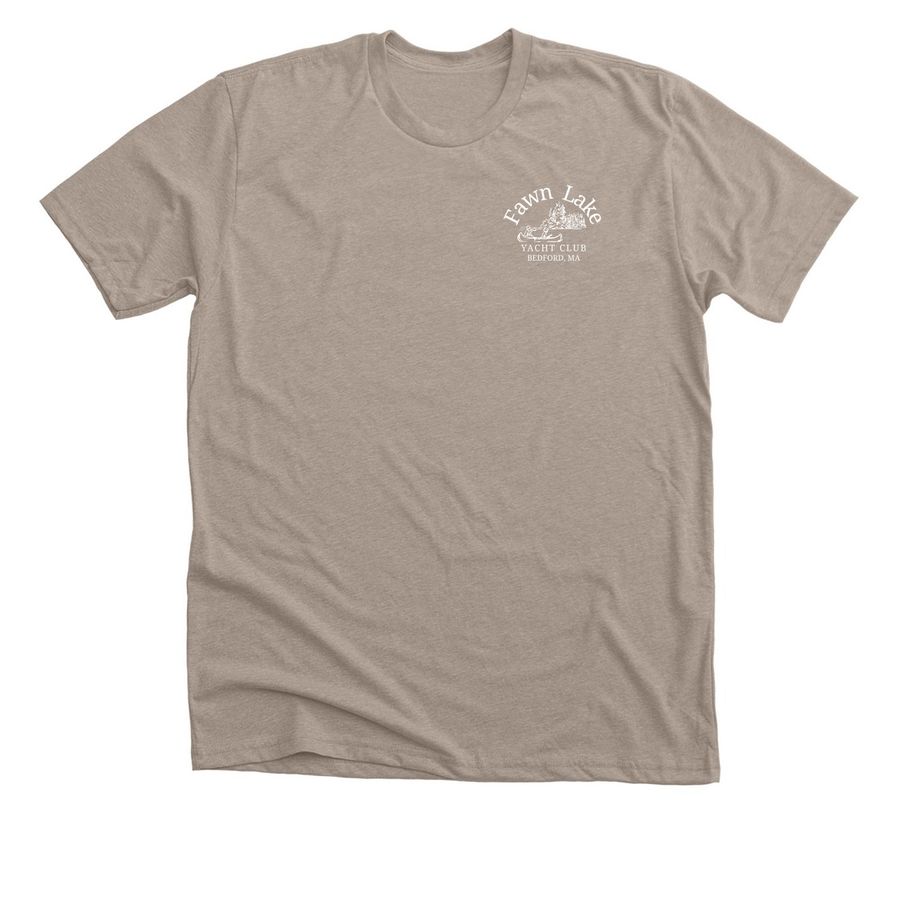 Fawn Lake Yacht Club, a Heather Stone Premium Unisex Tee