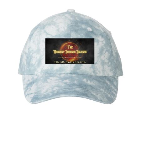 The Six Sword Saga Cap Collection, a Light Blue Printed Tie Dye Baseball Hat