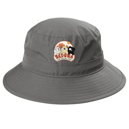 Sedona Pug Social Hat, a Sterling Grey Printed UV Bucket Hat