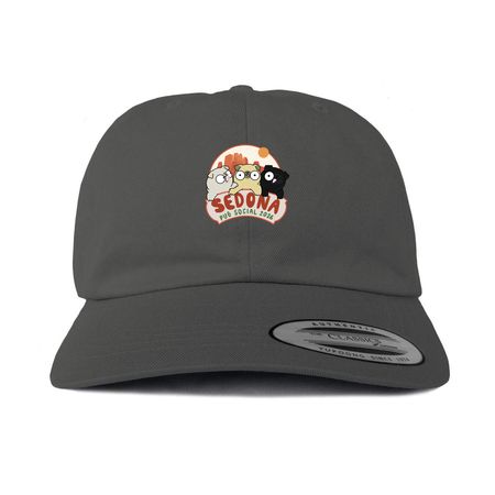Sedona Pug Social Hat, a Dark Gray Printed Classic Baseball Cap