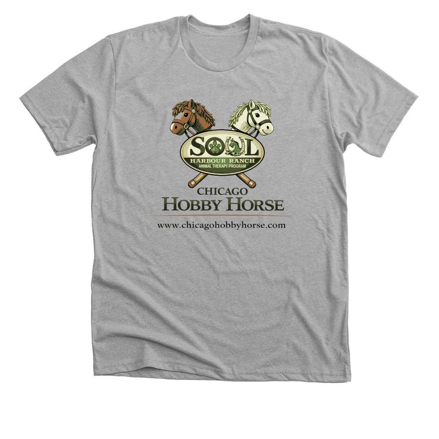 Chicago Hobby Horse at SOUL Harbour Ranch, a Athletic Heather Premium Unisex Tee