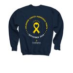 Ignite Hope: CCAM 2026, a Navy Youth Crewneck Sweatshirt (back-view)