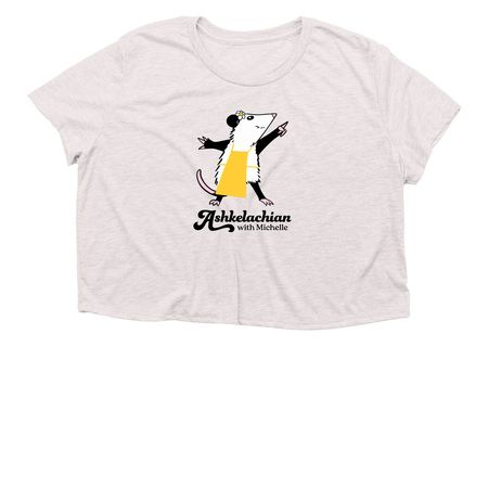 Pawpy Tops, a Heather Dust Women?s Flowy Cropped Tee
