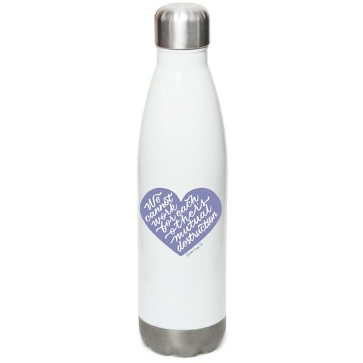 Mutual Destruction (Purple) White Stainless Steel Water Bottle