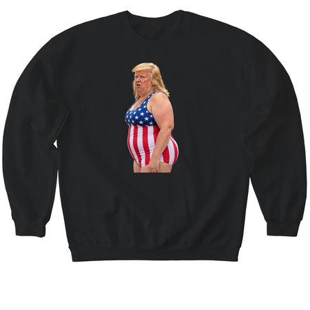 Donna, a Black Softstyle Crewneck Sweatshirt