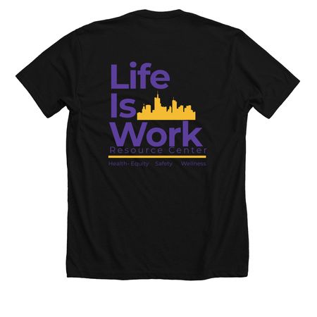 Everything With Intention&nbsp;, a Solid Black Blend Premium Unisex Tee (back-view)