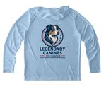 Summer Wear&nbsp;, a Light Blue UV Performance Long Sleeve Hoodie (back-view)